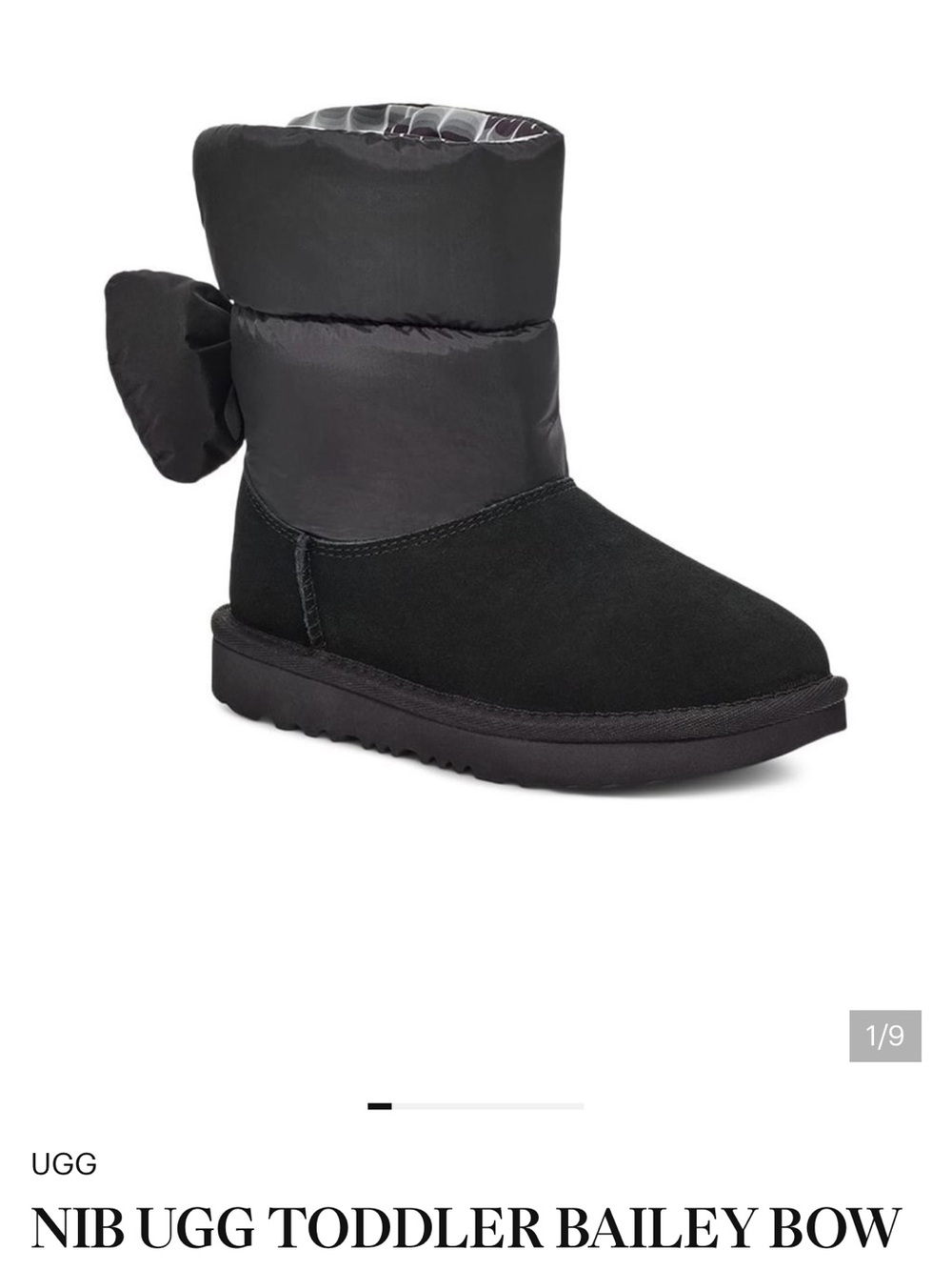UGG Toddler Bailey Bow Boot - Black